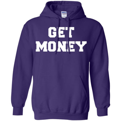 Motivational Quote T-shirt Get Money Purple