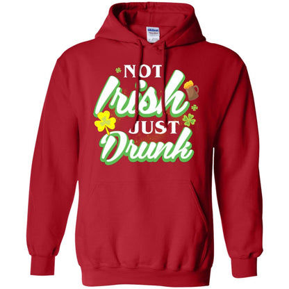 St. Patrick's Day T-shirt Not Irish Just Drunk Red