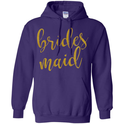 Bridesmaid Gold Glitter Bridal Shower T-shirt Purple