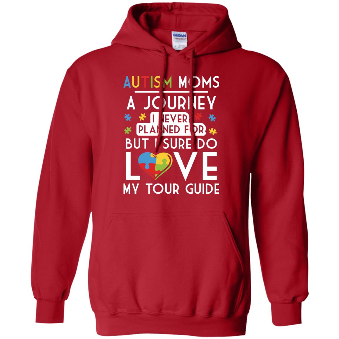 Autism Mom Shirt Autism Mom A Journey Of Love Red