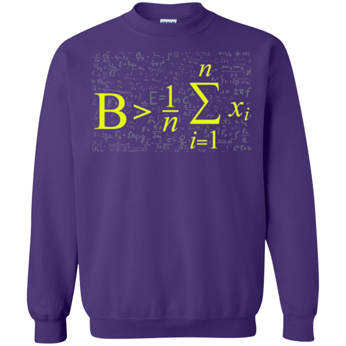Be Greater Than Average Funny Math Lovers T-shirt Purple