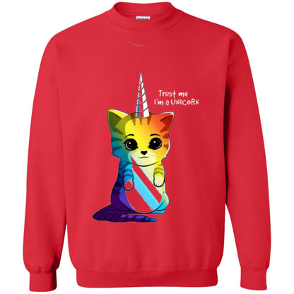 Cat Lovers T-shirt Caticorn Rainbow Trust Me I_m A Unicorn Red