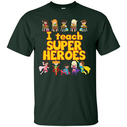I Teach Super Heroes Comic Book Hero Teacher Tshirt Forest