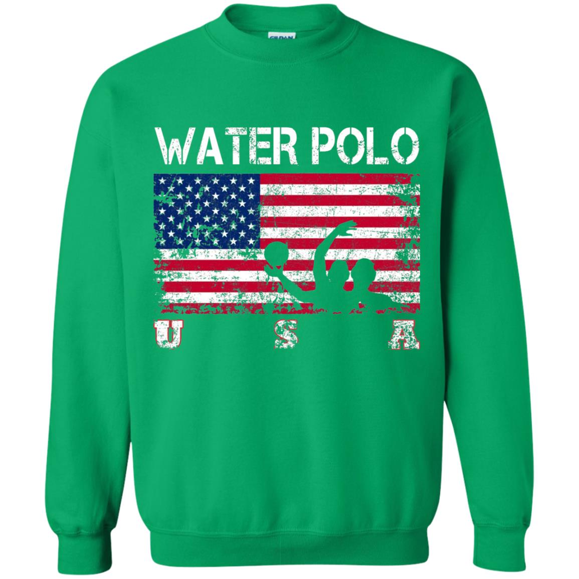 Water Polo Team American Flag Water Polo T-shirt Irish Green