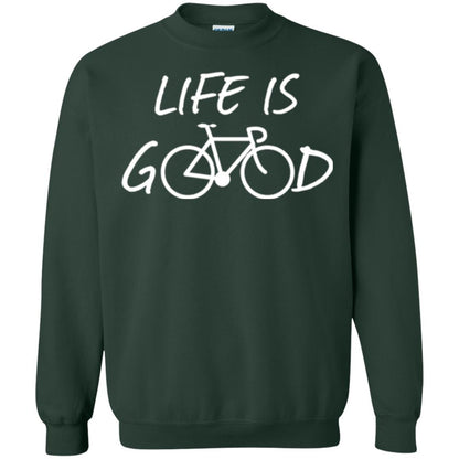 Bicycle T-shirt Life Is Good T-shirt Forest Green