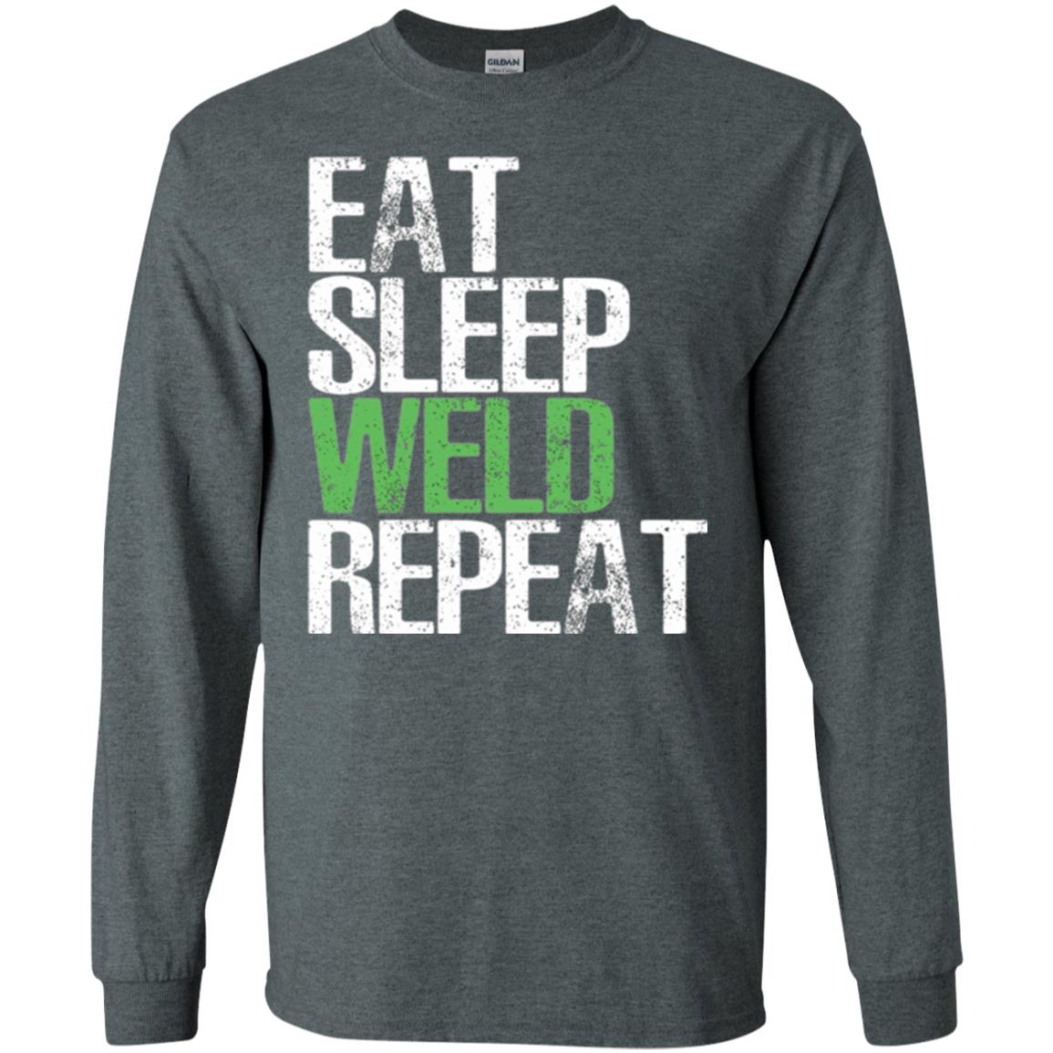 Welding T-shirt Eat Sleep Weld Repeat Dark Heather