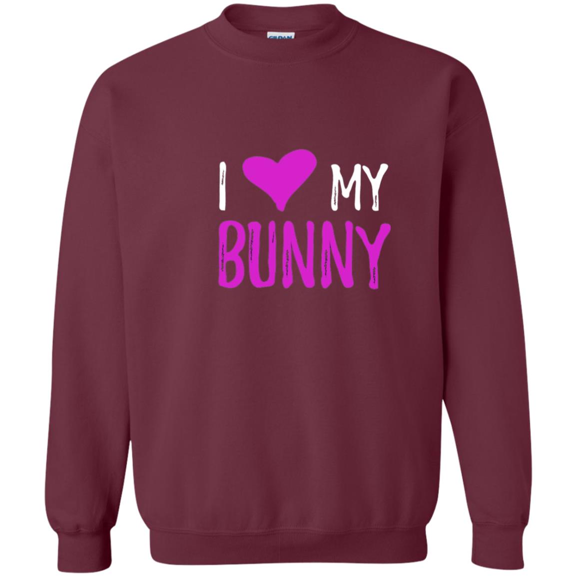 Bunny Rabbit Mom Shirt I Love My Bunny Maroon