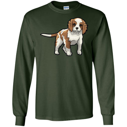 Cute Blenheim Cavalier King Charles Spaniel T-shirt Forest Green