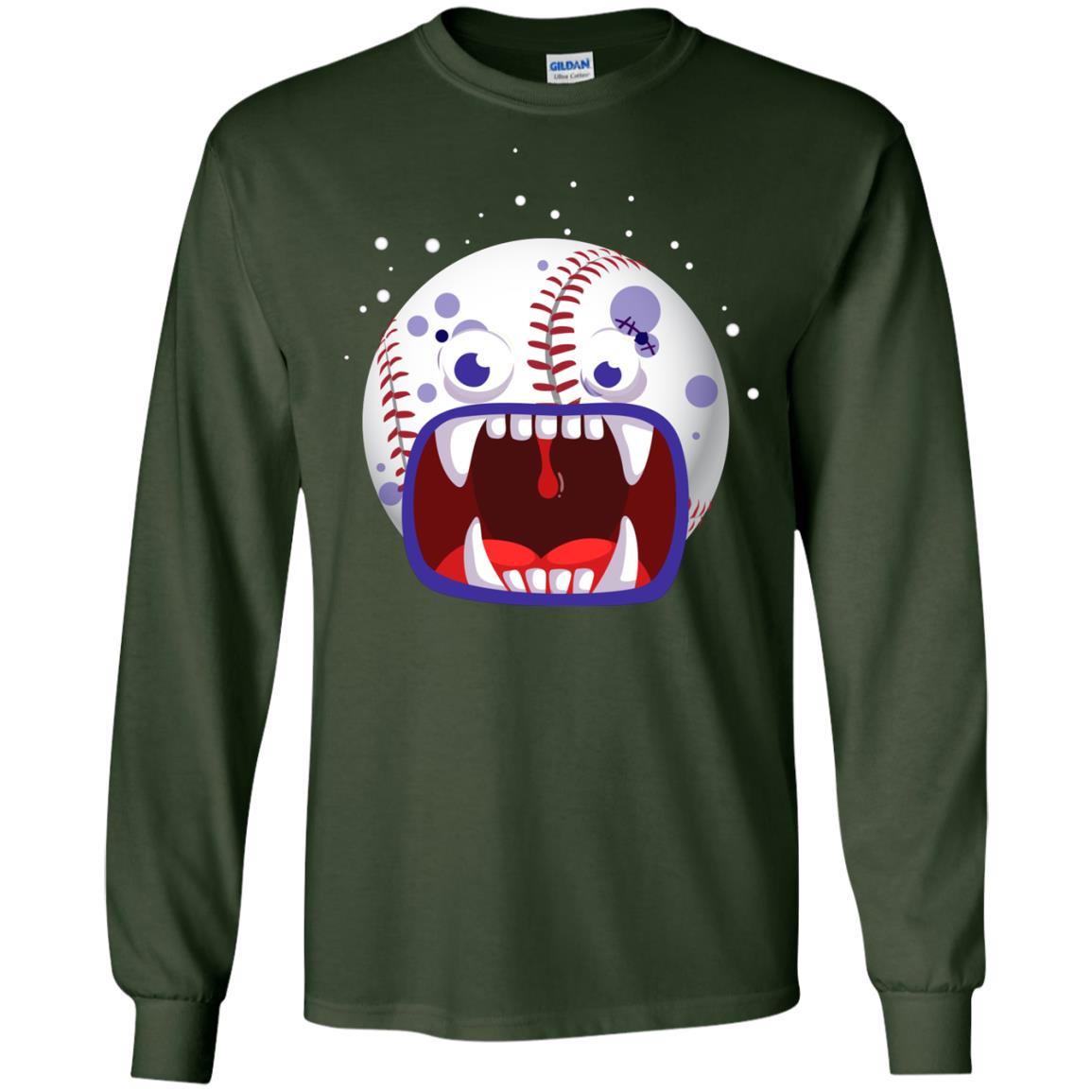 Baseball Halloween Shirt Forest Green