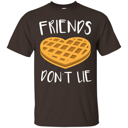 Funny Waffle T-shirt Friends Don_t Lie Dark Chocolate