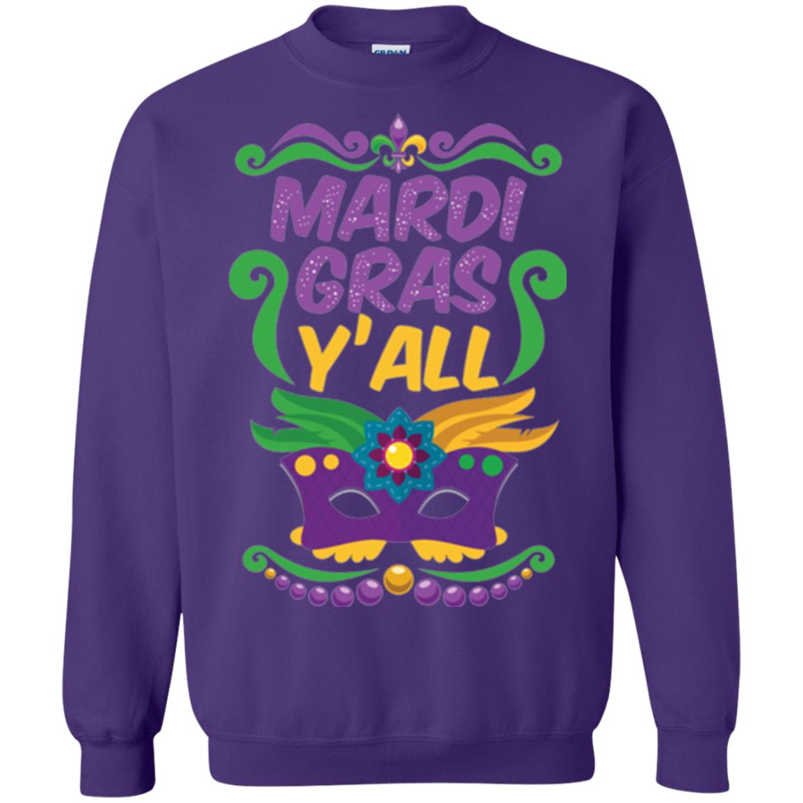 Mardi Gras T Shirt Mardi Gras Y_all T-shirt Purple