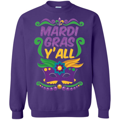 Mardi Gras T Shirt Mardi Gras Y_all T-shirt Purple