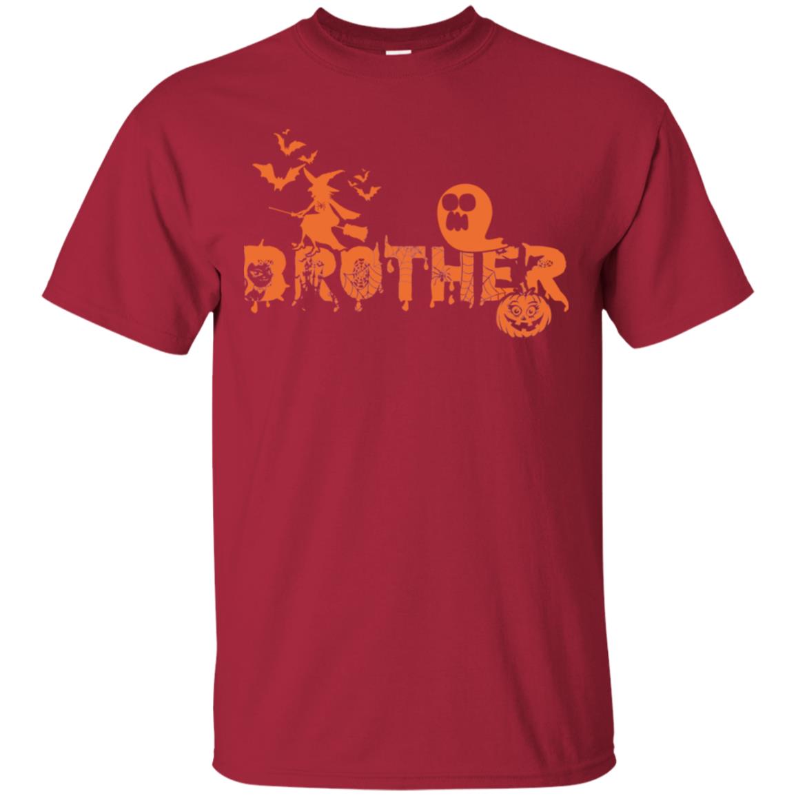 Halloween Pumpkin Brother Family Shirt Cardinal