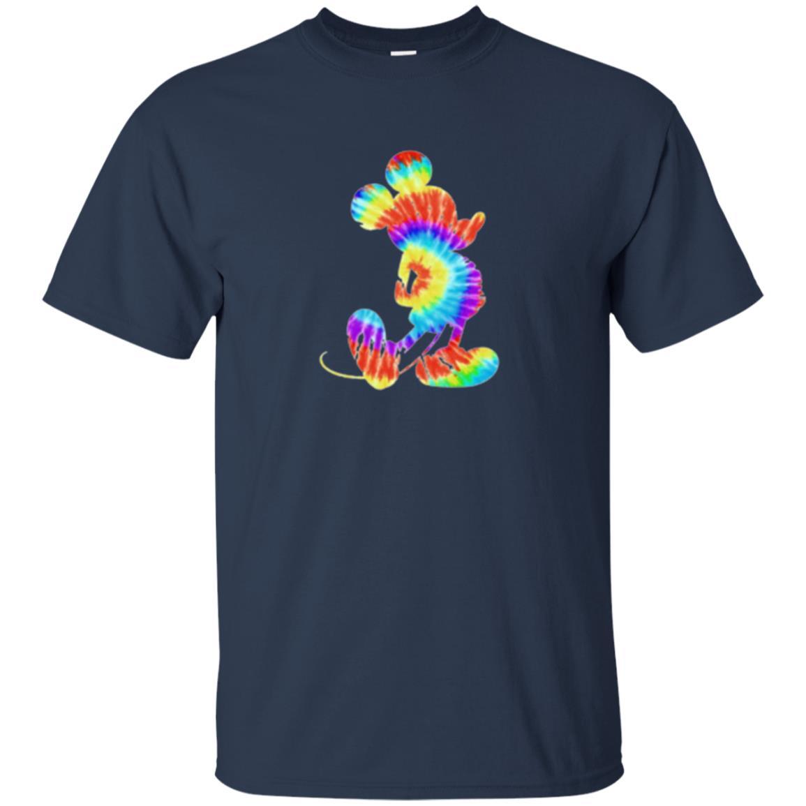 Cartoon T-shirt Tie-dye Mickey Mouse T-shirt Navy