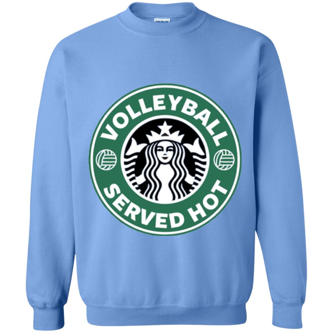 Volleyball Lovers T-shirt Served Hot Carolina Blue