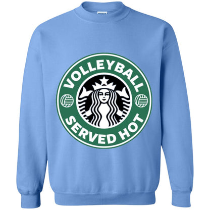 Volleyball Lovers T-shirt Served Hot Carolina Blue