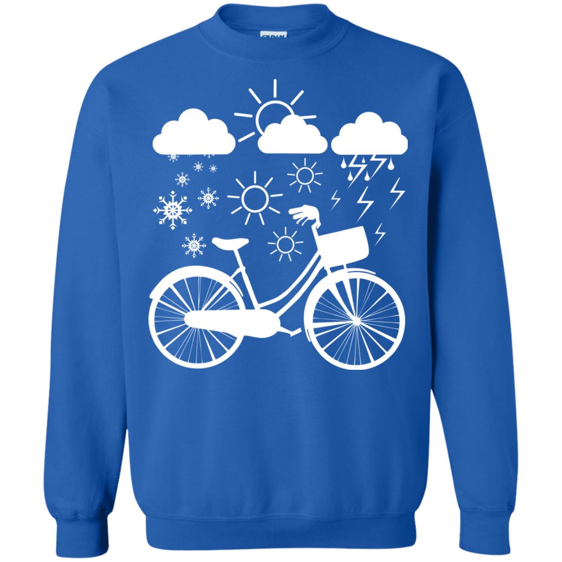 Bicycle All Weather Cyclist T-shirt For Bicycle Lover Royal