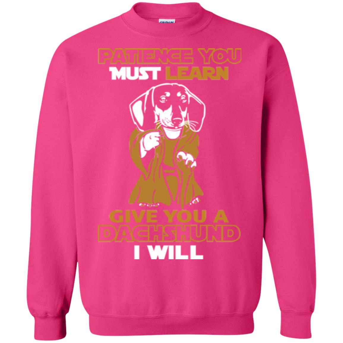 Dog Shirt Patience You Must Learn Give You A Dachshund I Will Heliconia