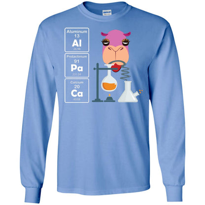 Al-pa-ca Funny Element Chemistry Alpaca Lover Shirt Carolina Blue