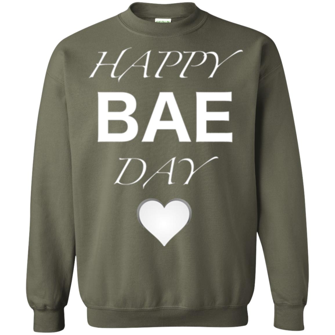 Valentine_s Day T-shirt Happy Bae Day Military Green