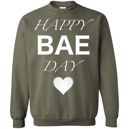 Valentine_s Day T-shirt Happy Bae Day Military Green