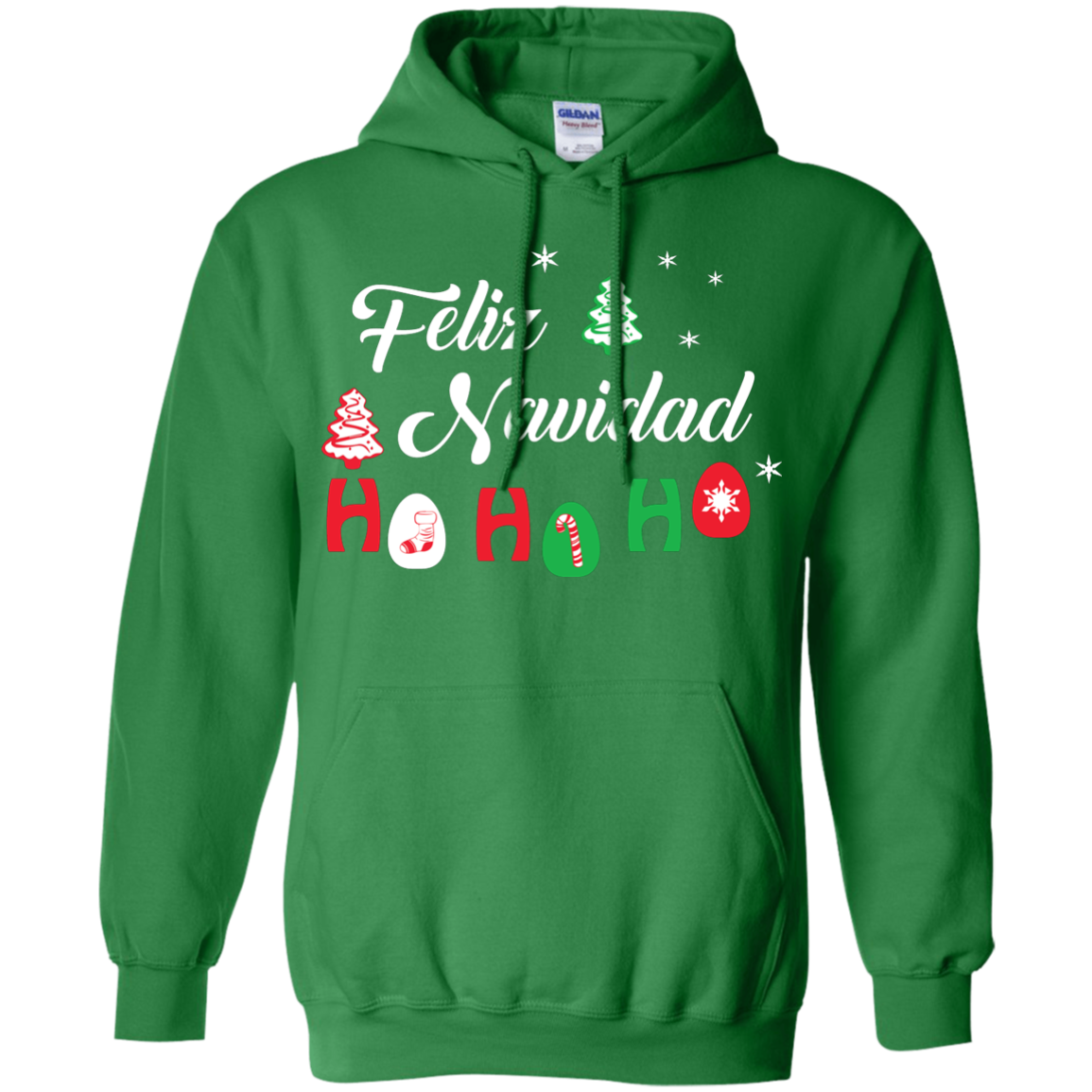Chirstmas T-Shirt Feliz Navidad Ho Ho Ho Irish Green