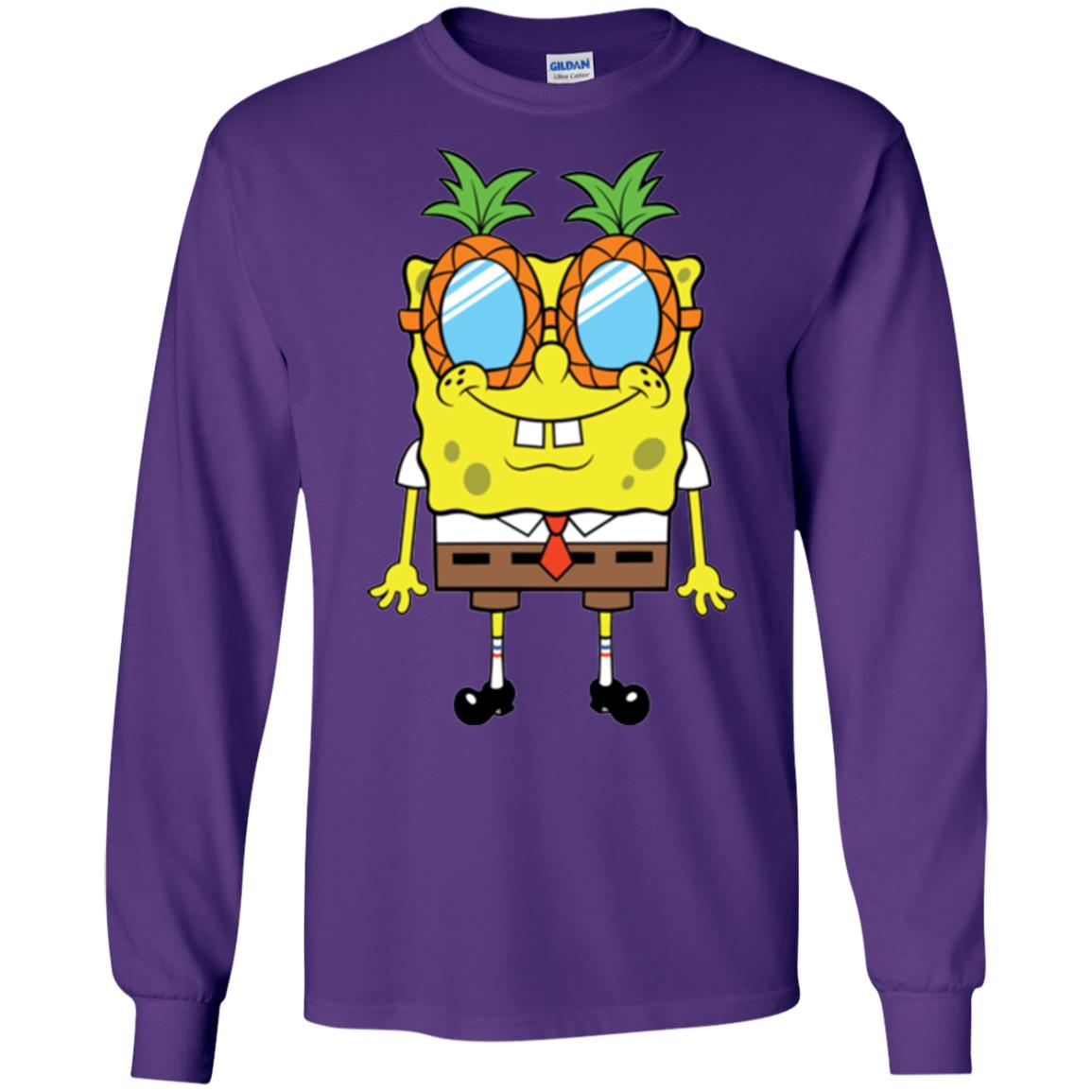 Nickelodeon Spongebob Squarepants Pineapple Glasses T-shirt Purple