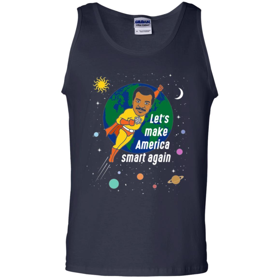 Astronomy T-shirt Let's Make America Smart Again Navy