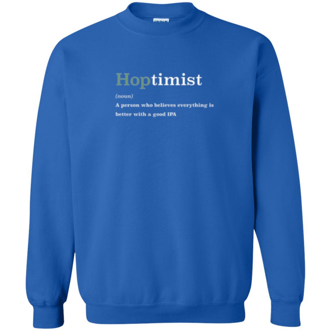 Beer Lover T-shirt Hoptimist Definition Royal