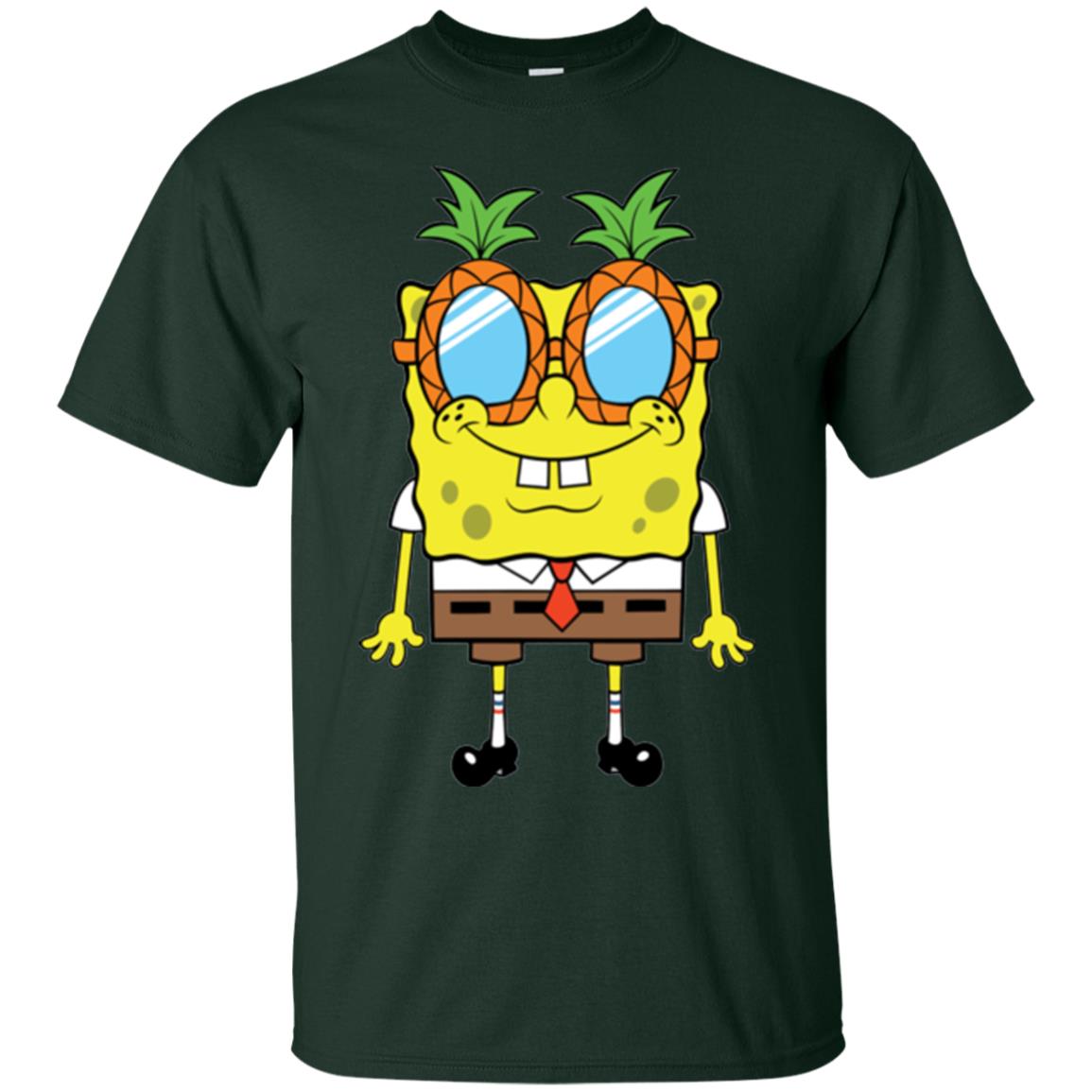 Nickelodeon Spongebob Squarepants Pineapple Glasses T-shirt Forest