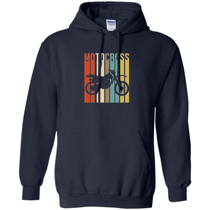 Dirt Bike Silhouette T-shirt Cool Vintage Motocross Navy