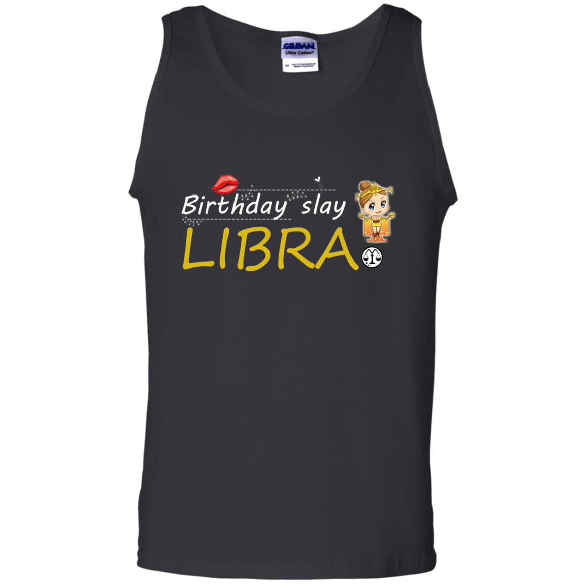 Cute Libra Girl Birthday Lip Slay T-shirt Black