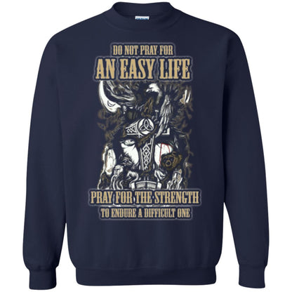 Do Not Pray For An Easy Life T-shirt Navy
