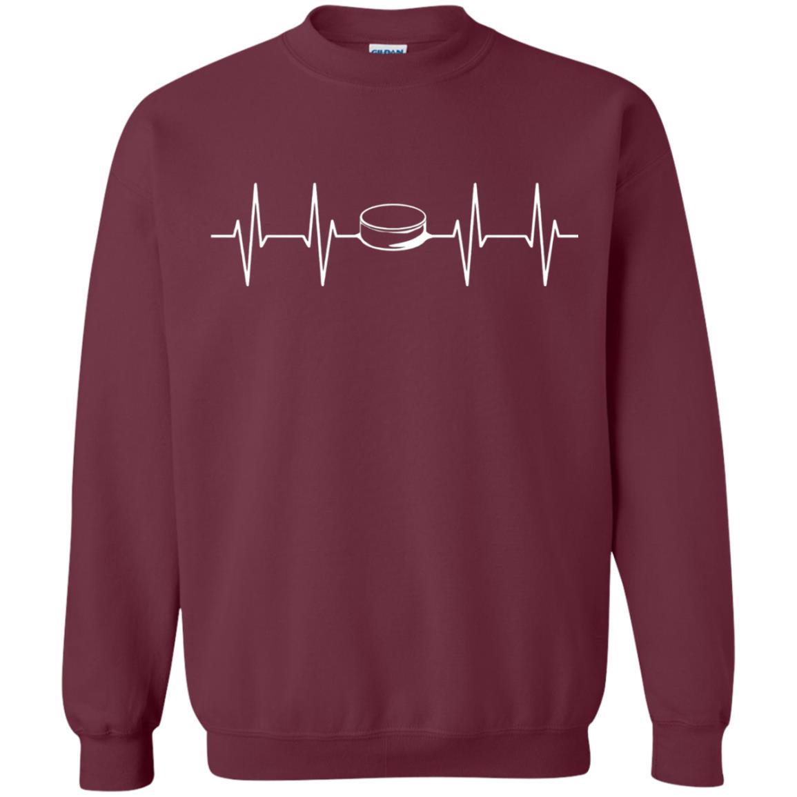 Heartbeat Puck Hockey T-Shirt Maroon