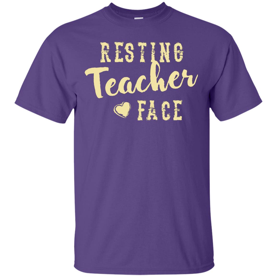 Resting Teacher Face T-shirt Purple
