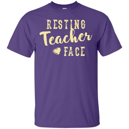 Resting Teacher Face T-shirt Purple