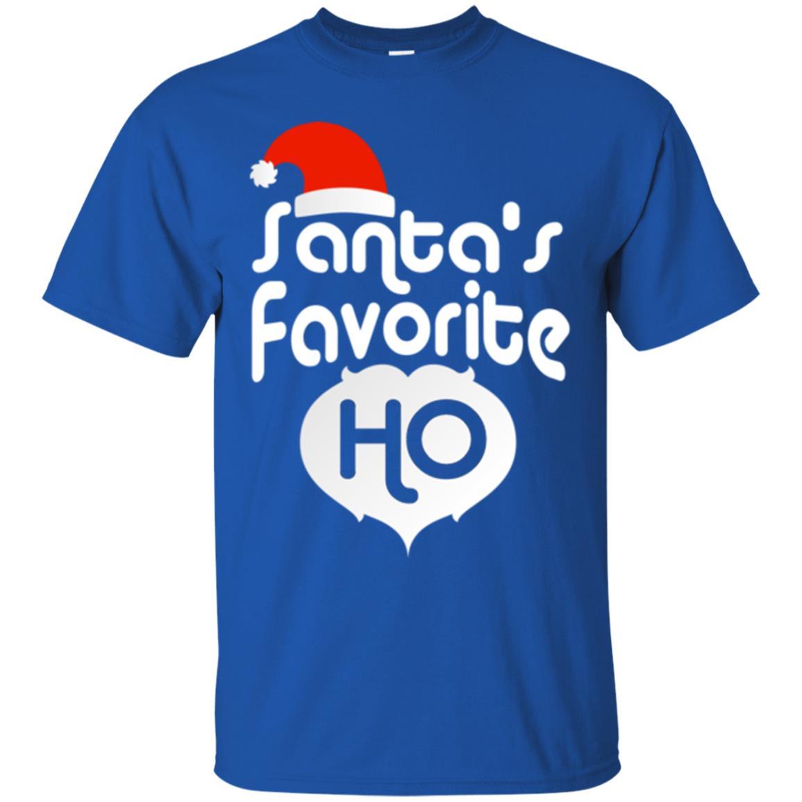 Christmas T-shirt Santa's Favorite Ho Royal