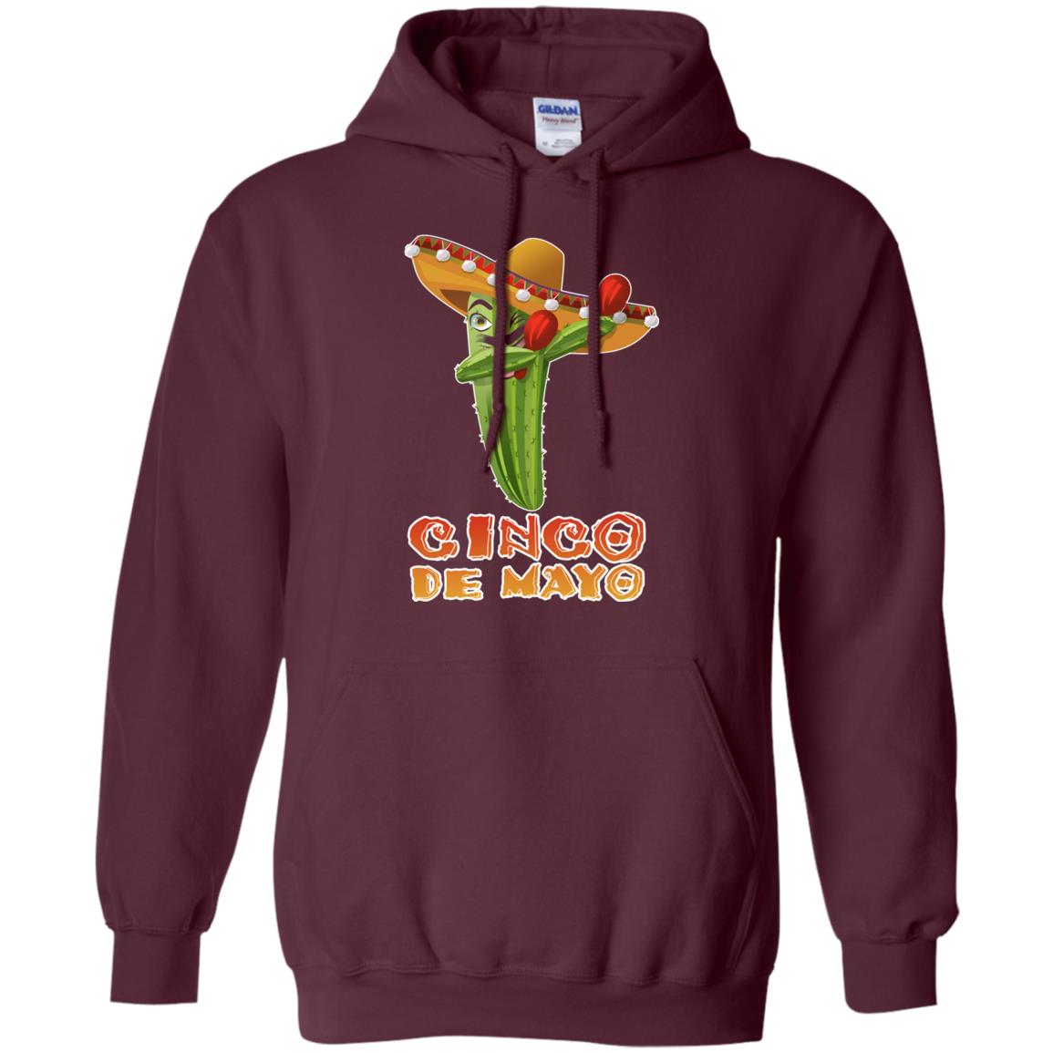Dabbing Cinco De Mayo Cactus Shirt Maroon