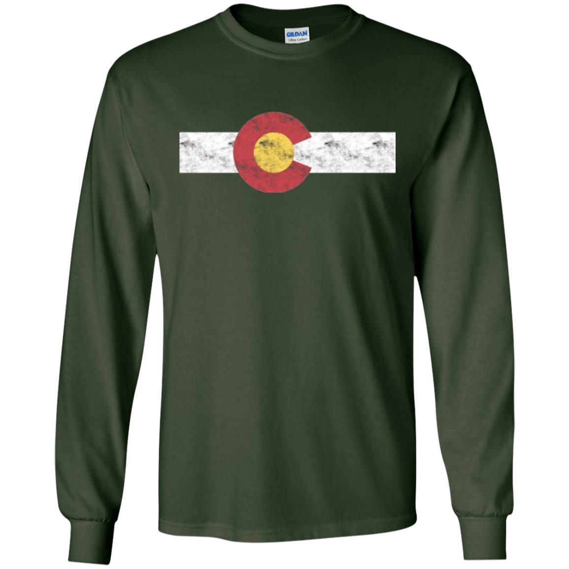 Colorado State Flag T-shirt Patriotic Colorado Day Forest Green
