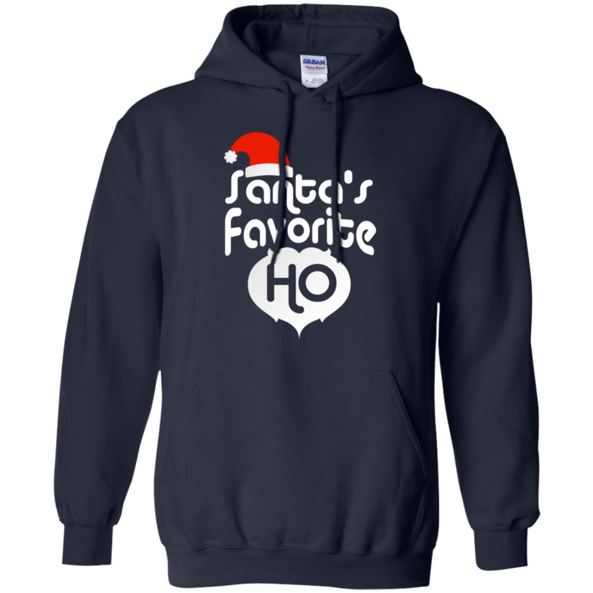 Christmas T-shirt Santa's Favorite Ho Navy