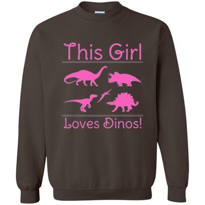 Dinosaur T Shirt This Girl Loves Dinos Dark Chocolate