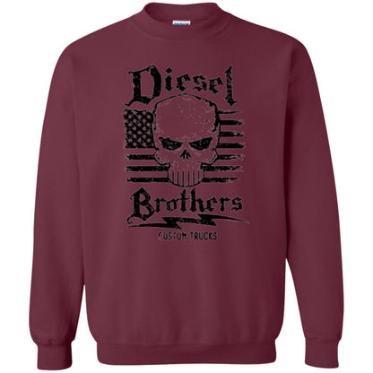 Diesel Brothers Custom Trucks Skull Usa Flag T-shirt