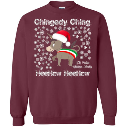 Christmas T-shirt The Italian Christmas Donkey Maroon