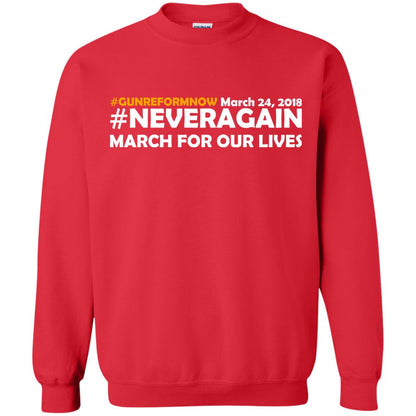 Anti Gun T-shirt Gun Reform Now Never Again March For Our Lives March 24 2018 Red