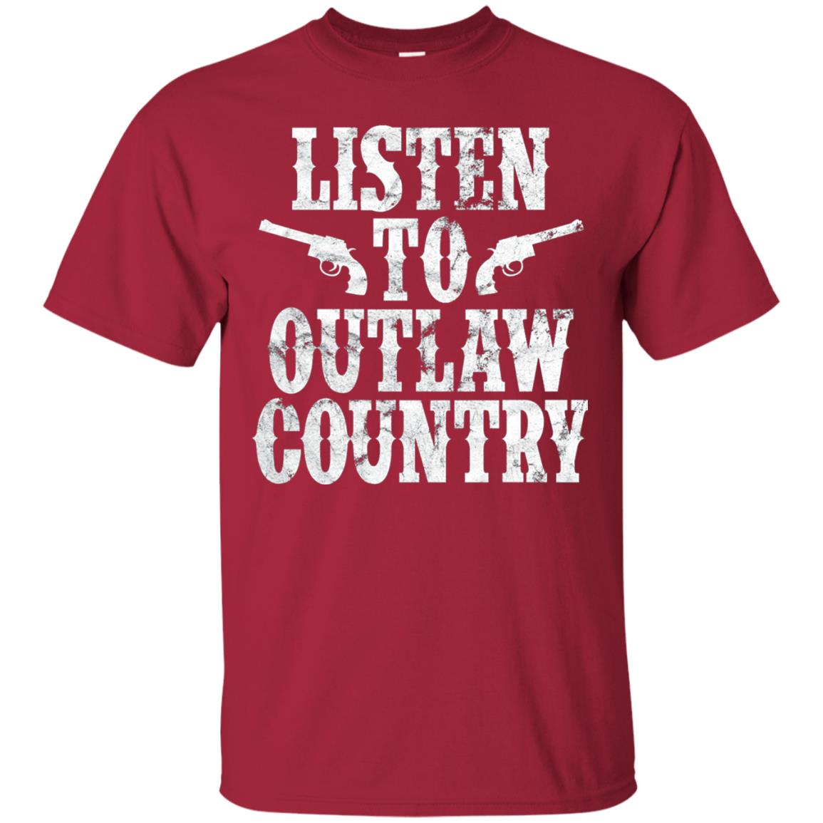 Listen To Outlaw Country Southern Music And Culture T-shirt Cardinal