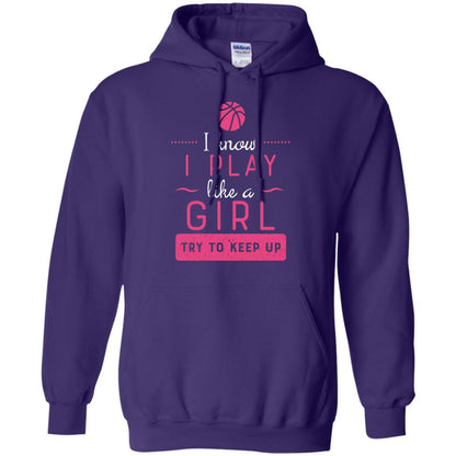 Basketball Shirt -girls Play Like A Girl Try To Keep Up Purple