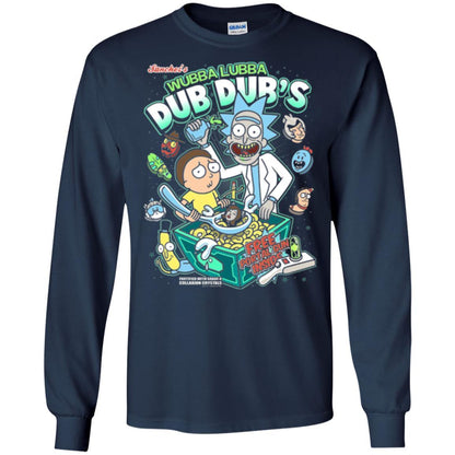 Rick Morty T-shirt Wubba Luba Dub Dub's Cereal Navy