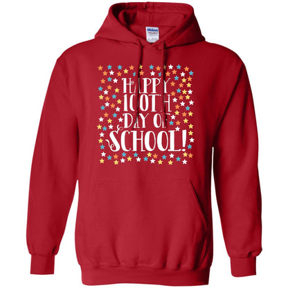 Teacher T-shirt Happy 100th Day Of School 100 Stars Red
