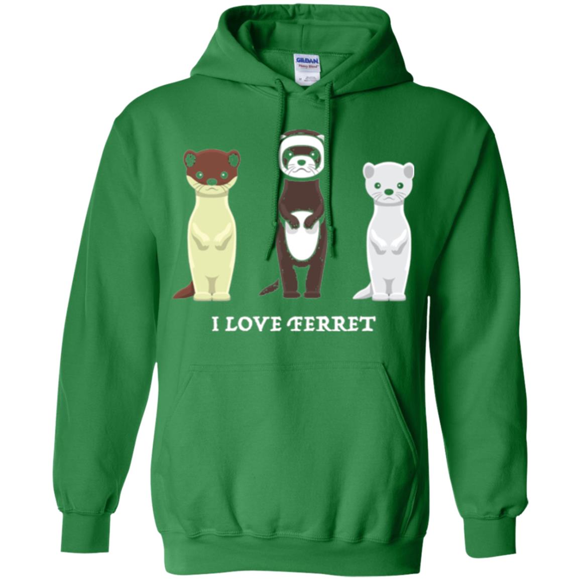 Ferret T-shirt I Love Ferret Irish Green