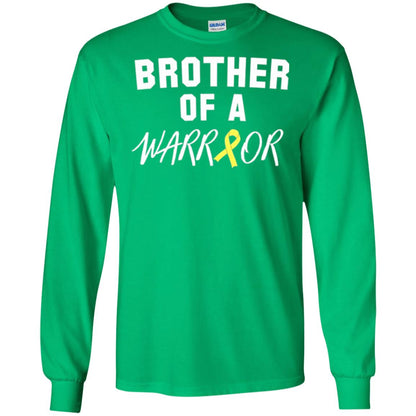 Brother Of A Warrior Childhood Cancer Awareness T-shirt Irish Green
